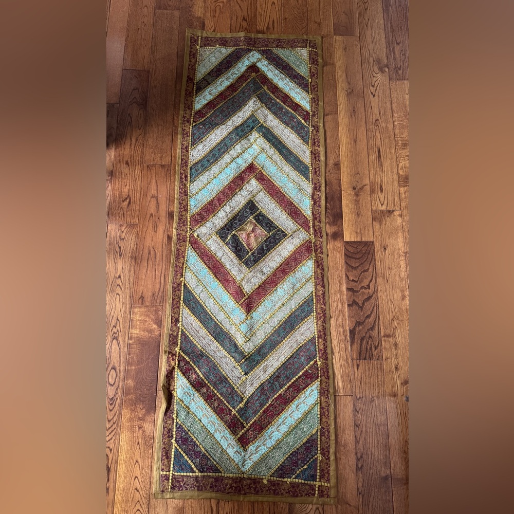 Colorful Geometric Patterned table runner